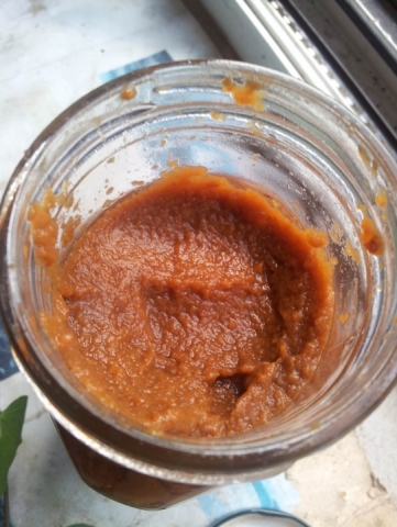 酵素渣搅拌成的膏