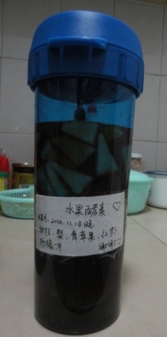 可过滤茶水杯做的水果酵素,不知道这样可不可以